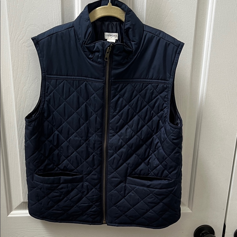 Crewcuts Navy Zip Up Puffer Vest